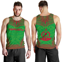 Vanuatu Men's Tank Top - Polynesian Chief Flag Version - Polynesian Pride