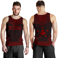 Austral Islands Men's Tank Top - Polynesian Chief Red Version - Polynesian Pride