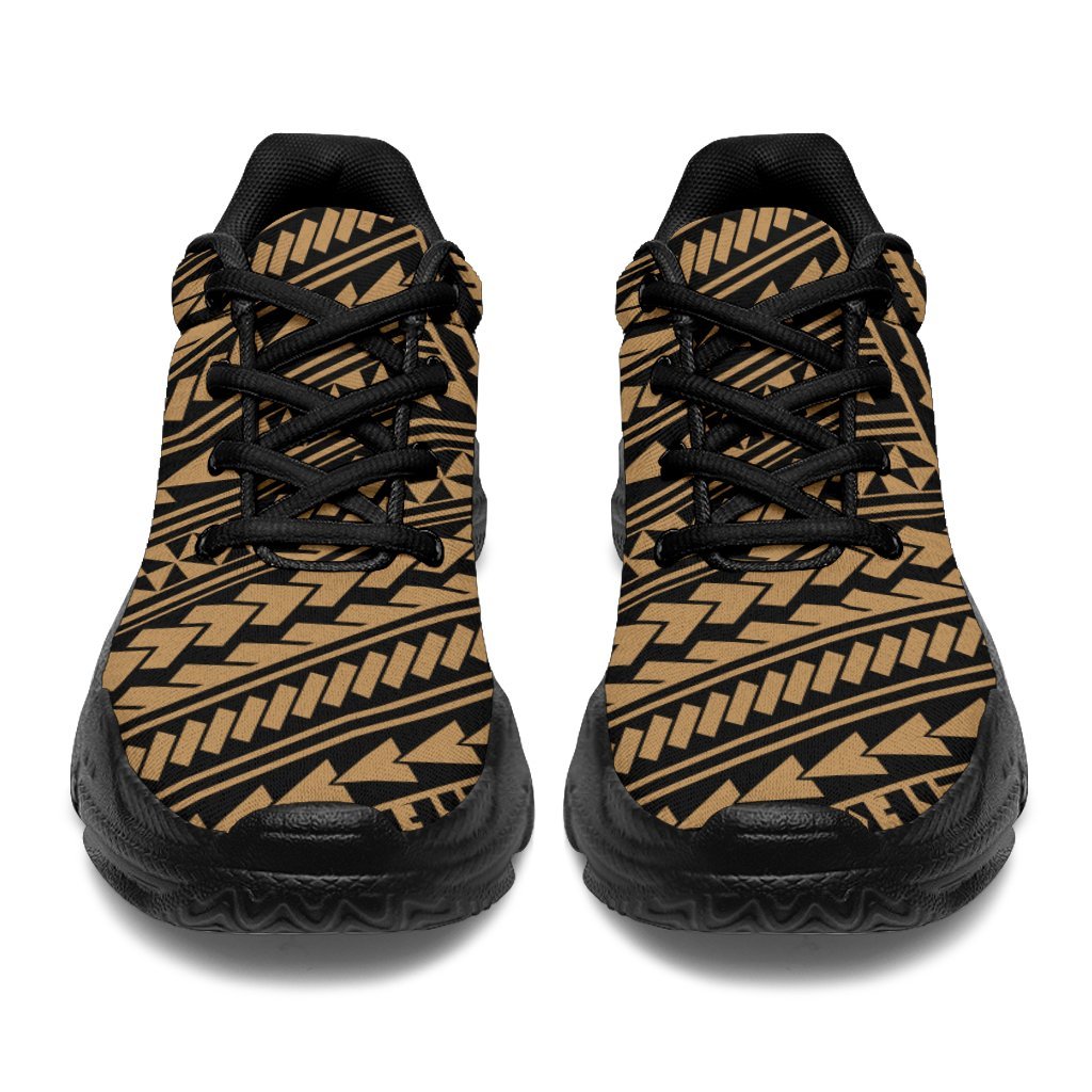 Polynesian Nation Gold Chunky Sneakers - Polynesian Pride