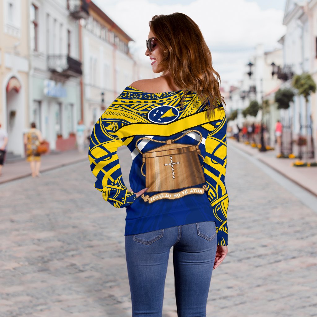 Tokelau Rugby Off Shoulder Sweater Version - Polynesian Pride