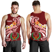 Pohnpei Men's Tank Top - Pohnpei Seal Polynesian Patterns Plumeria - Polynesian Pride