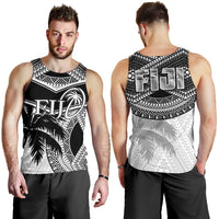 Fiji Rugby Polynesian Men's Tank Top White - Polynesian Pride