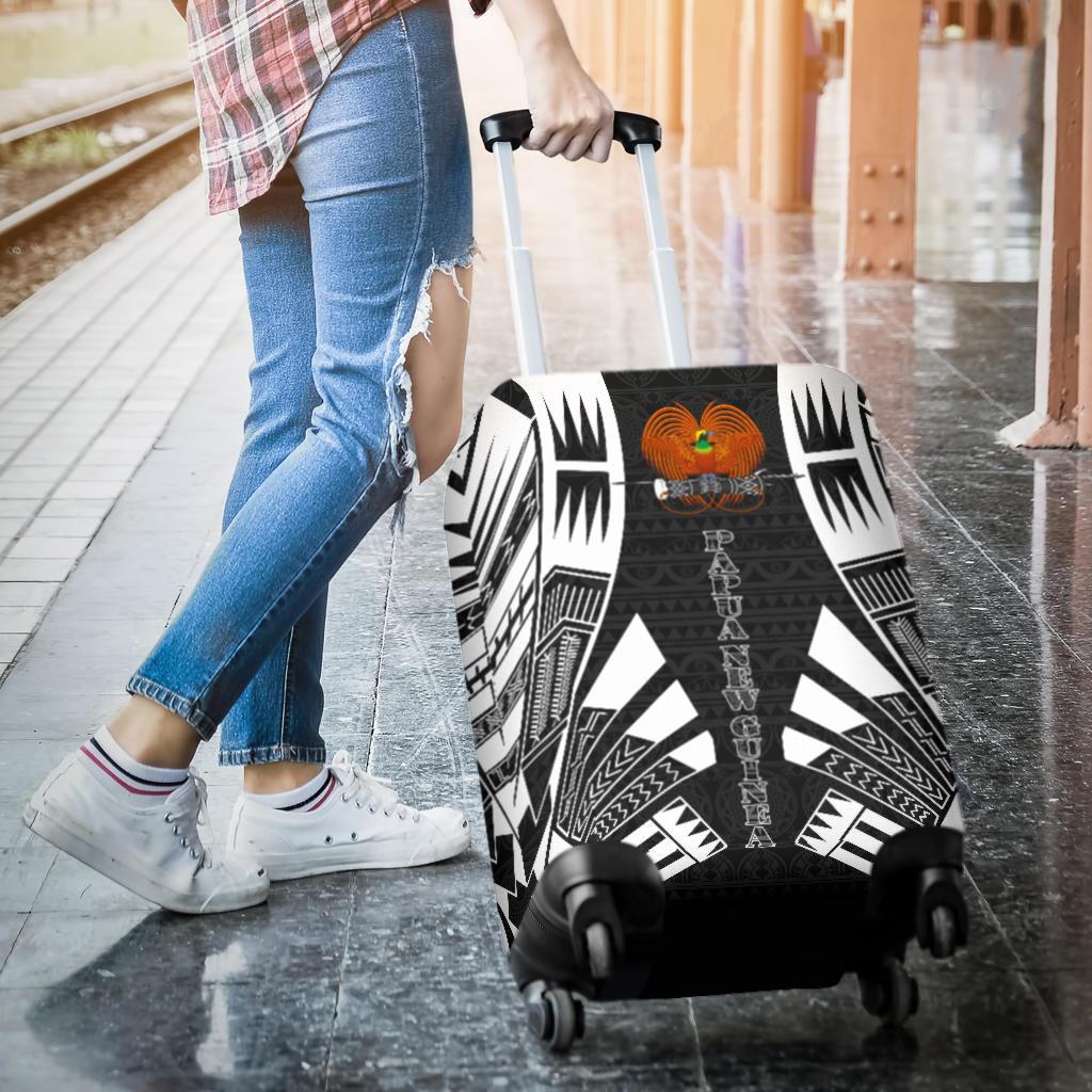 Papua New Guinea Luggage Cover - Polynesian Tattoo Black - Polynesian Pride