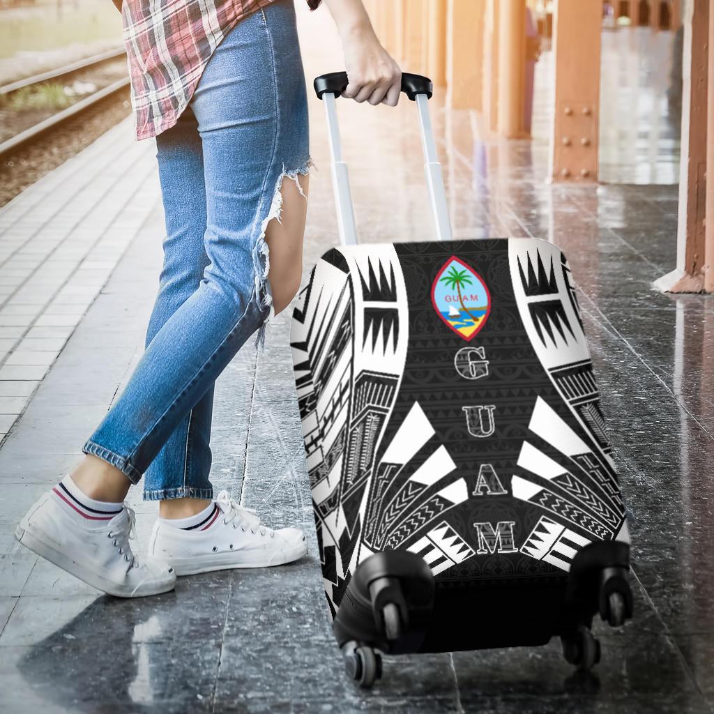 Guam Luggage Cover - Polynesian Tattoo Black - Polynesian Pride