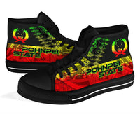 Pohnpei State High Top Shoes - Reggage Color Symmetry Style Unisex White - Polynesian Pride