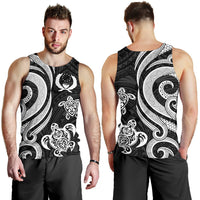 Pohnpei Micronesian Men Tank Top - White Tentacle Turtle - Polynesian Pride