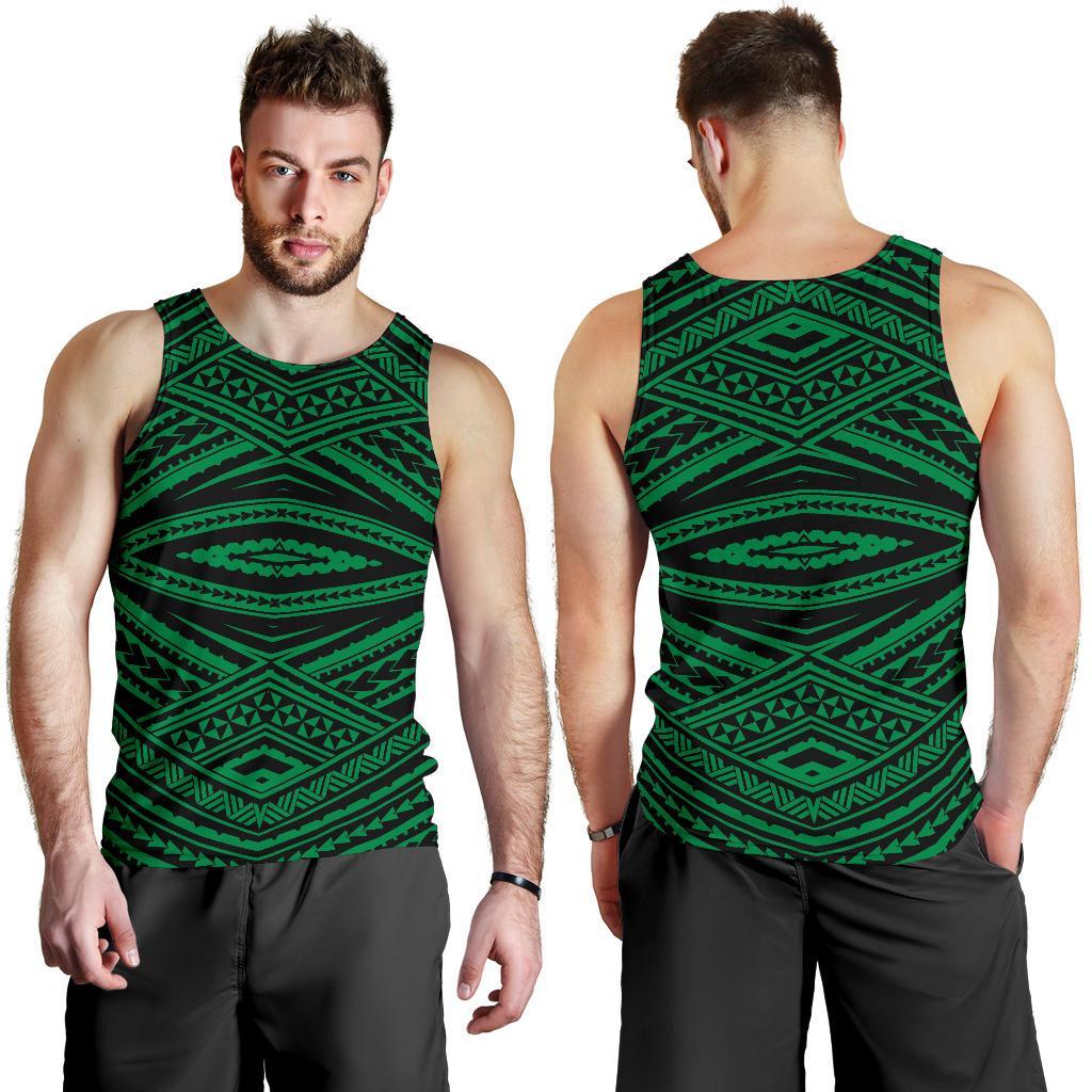Polynesian Tatau Green Hawaii Men's Tank Top Green - Polynesian Pride