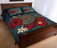 Vanuatu Quilt Bed Set - Blue Turtle Tribal No - Polynesian Pride