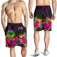 American Samoa Men's Shorts - Summer Hibiscus - Polynesian Pride