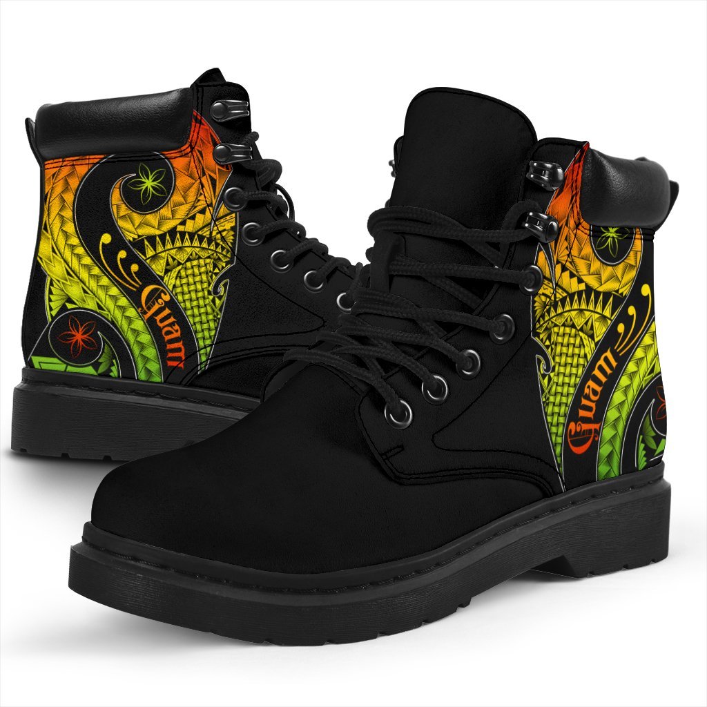Guam All - Season Boots - Guam Polynesian Decorative Patterns - Polynesian Pride