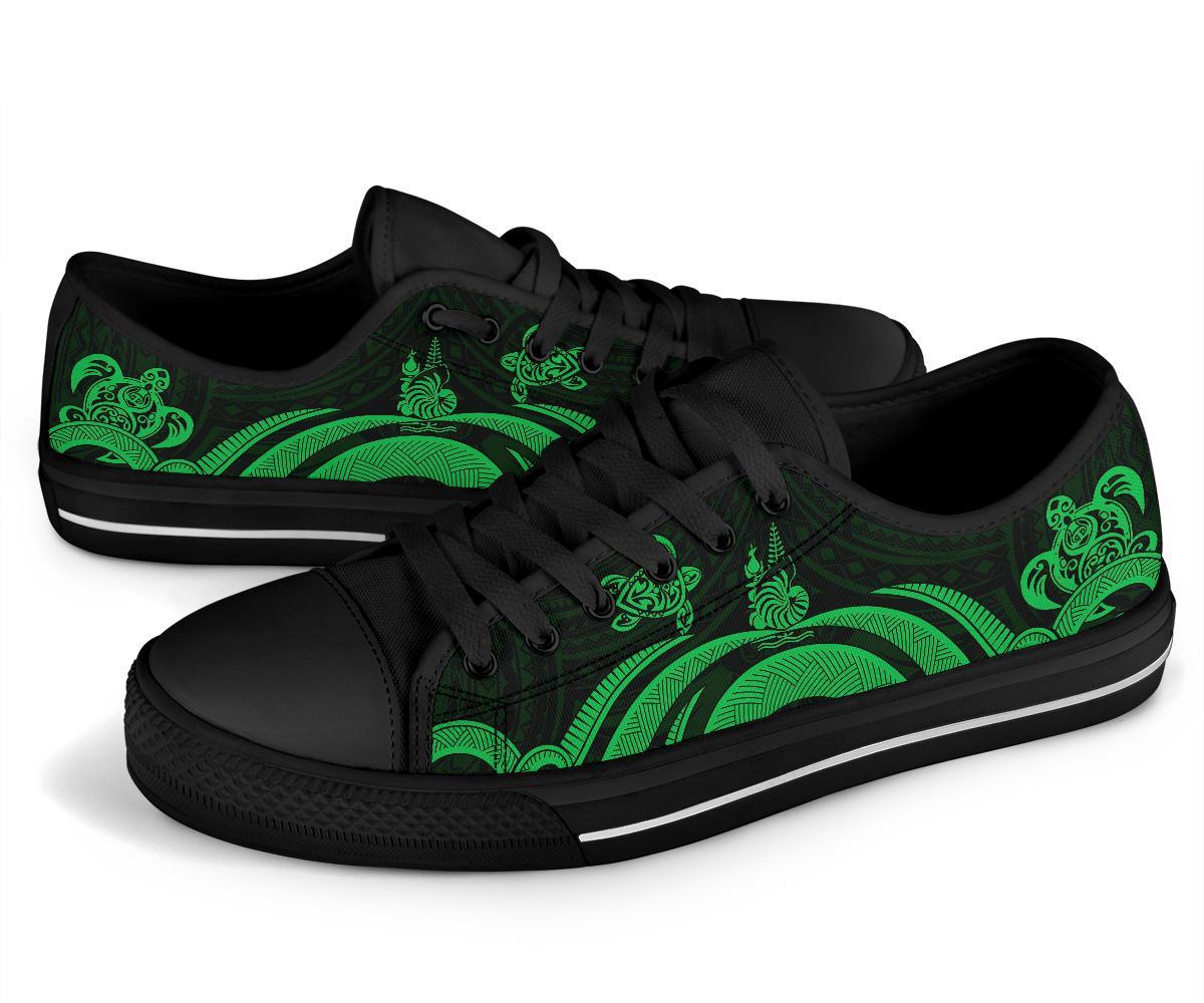New Caledonia Low Top Canvas Shoes - Green Tentacle Turtle - Polynesian Pride