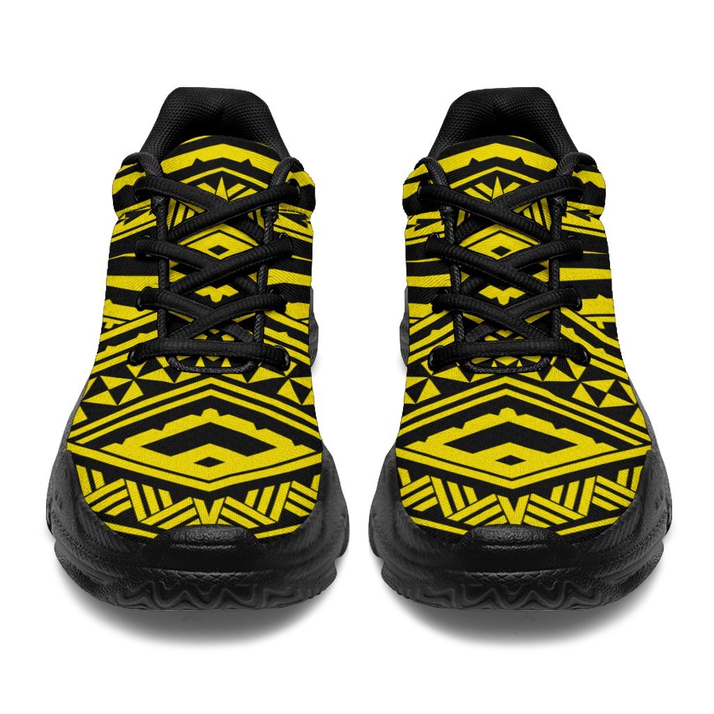 Polynesian Tatau Yellow Chunky Sneakers - Polynesian Pride