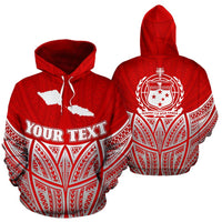 Samoa Polynesian Custom Hoodie Red Pride Map nd Seal Unisex Red - Polynesian Pride