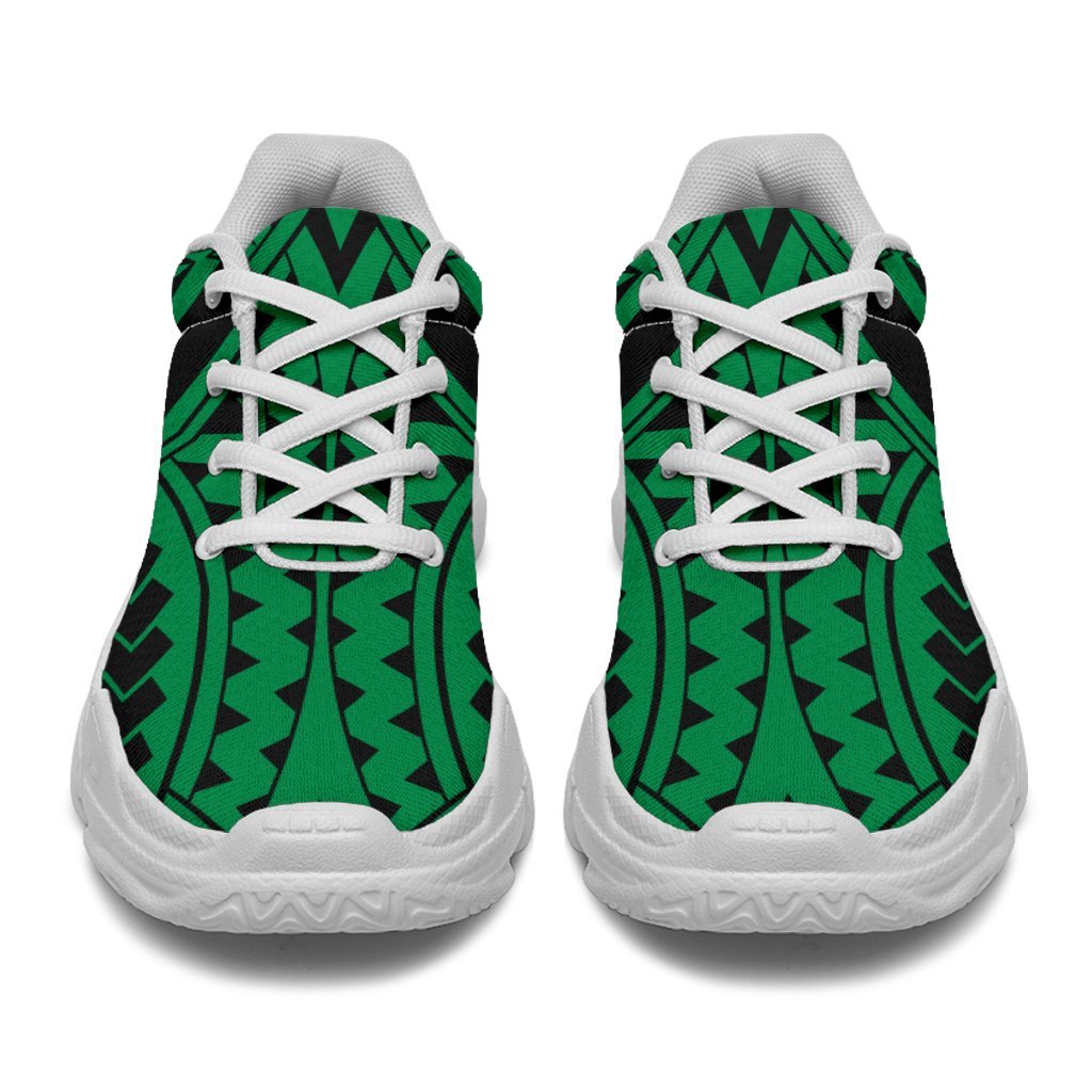 Polynesian Tradition Green Chunky Sneakers - Polynesian Pride