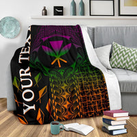 Hawaii Custom Personalised Premium Blanket - Kanaka Maoli Rocket Style - Polynesian Pride