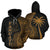 Vanuatu Polynesian Hoodie Coconut Tree Gold Unisex Gold - Polynesian Pride