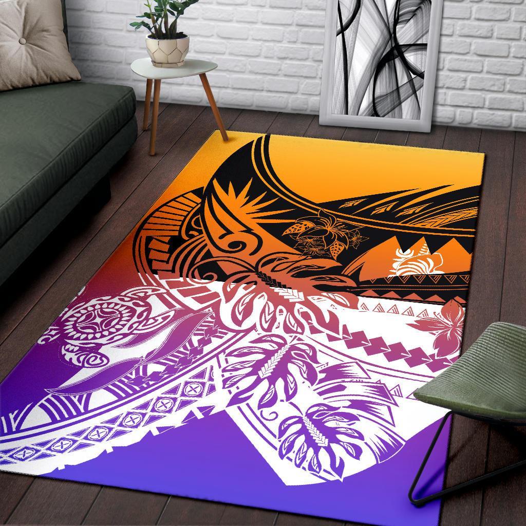 New Caledonia Area Rug - Tribal Jungle Pattern - Polynesian Pride