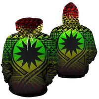 Nauru All Over Hoodie Lift up Reggae Unisex Reggae - Polynesian Pride