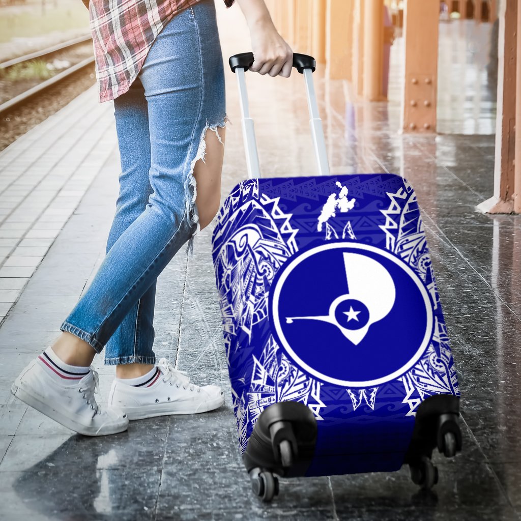 Yap Polynesian Luggage Covers Map Blue - Polynesian Pride