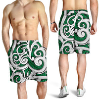 Polynesian Maori Ethnic Ornament Green Men's Short - Polynesian Pride