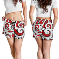 Polynesian Maori Ethnic Ornament Red Women's Short - Polynesian Pride