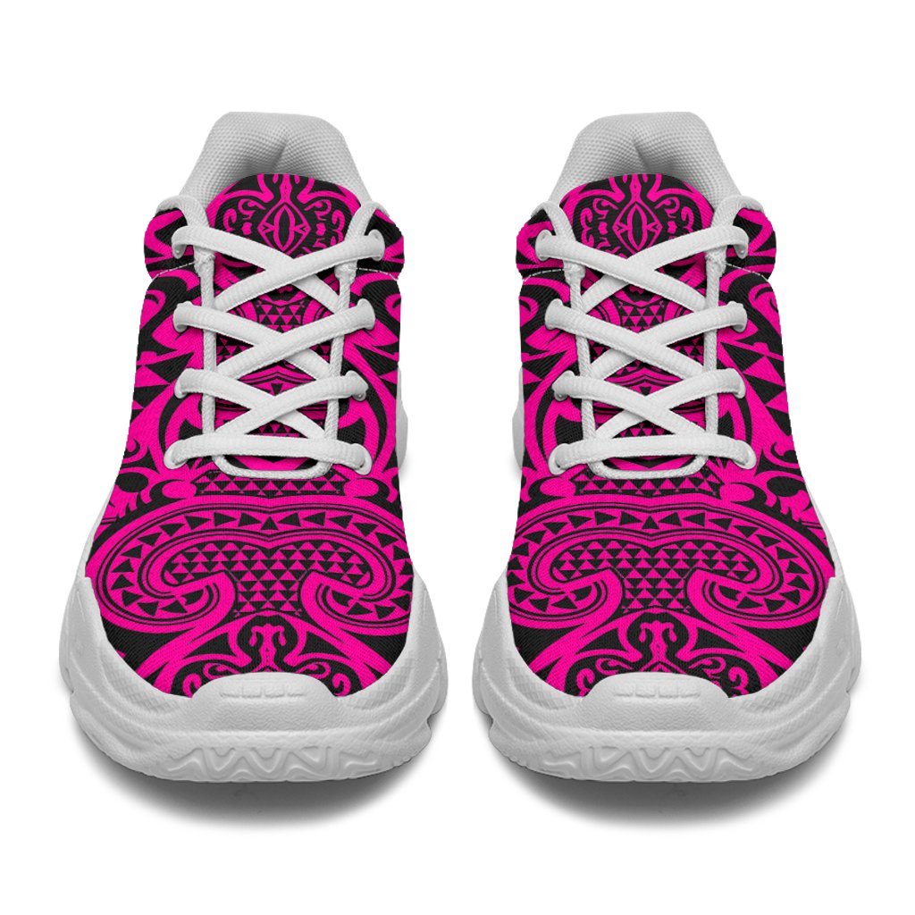 Polynesian Kakau Turtle Pink Chunky Sneakers - Polynesian Pride