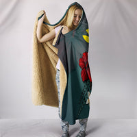 Kanaka Maoli (Hawaiian) Hooded Blanket - Blue Turtle Tribal - Polynesian Pride