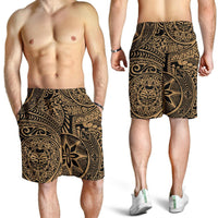 Polynesian Hawaiian Style Tribal Tattoo Gold Men's Short - Polynesian Pride