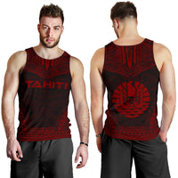 Tahiti Men's Tank Top - Polynesian Chief Red Version - Polynesian Pride