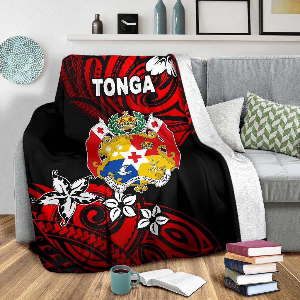 Mate Ma'a Tonga Rugby Premium Blanket Polynesian Unique Vibes - Red - Polynesian Pride