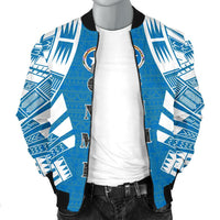 Northern Mariana Islands Men Bomber Jackets - Polynesian Tattoo Flag - Polynesian Pride