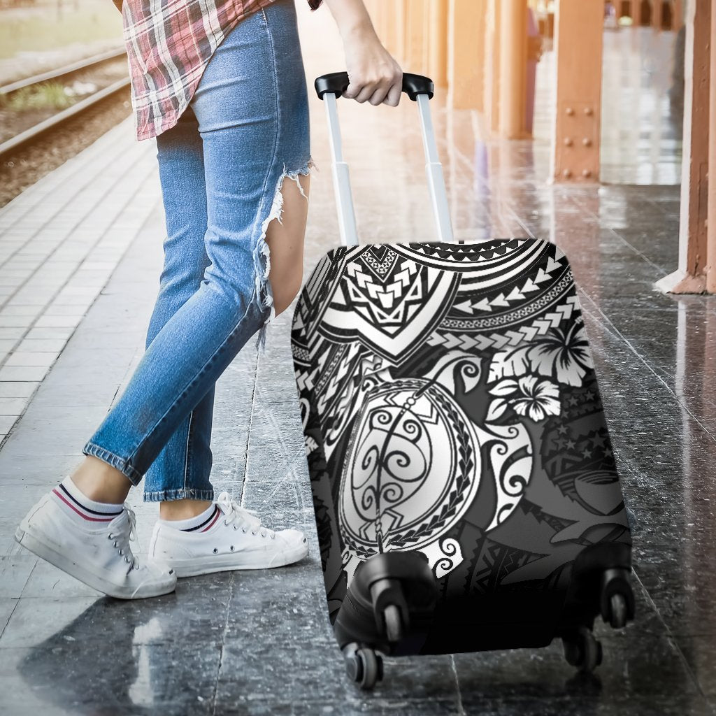Pohnpei Polynesian Luggage Covers - Polynesian White Turtle - Polynesian Pride