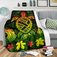 Hawaii Turtle Polynesian Reggae Premium Blanket - Kuly Style - Polynesian Pride