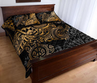 American Samoa Polynesian Quilt Bed Set - American Samoa Gold Seal Turtle - Polynesian Pride