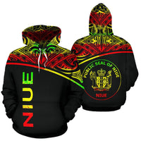 Niue Polynesian Hoodie Curve Reggae Unisex Reggae - Polynesian Pride