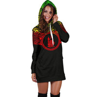 New Caledonia Women Hoodie Dress - New Caledonia Coat Of Arms Polynesian Reggae Color - Polynesian Pride