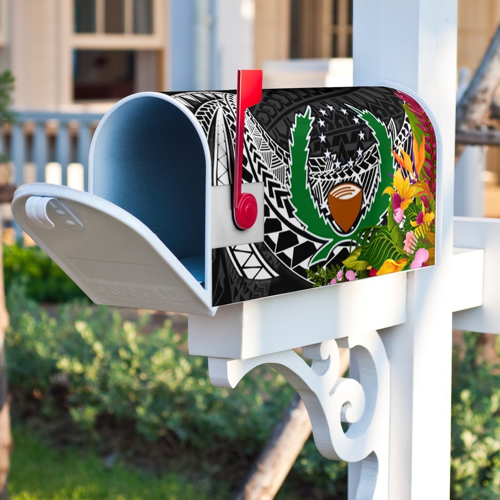 Pohnpei State Mailbox Cover - Tropical Flowers Style - Polynesian Pride