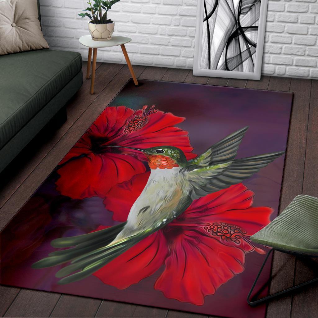 Hibiscus Hummingbird Area Rug AH - Polynesian Pride