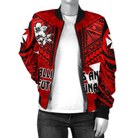 Wallis and Futuna Rugby Women's Bomber Jacket Sporty Vibes - Polynesian Pride