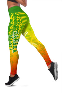 Kanaka Maoli Polynesian Leggings - Turtle Style - Polynesian Pride