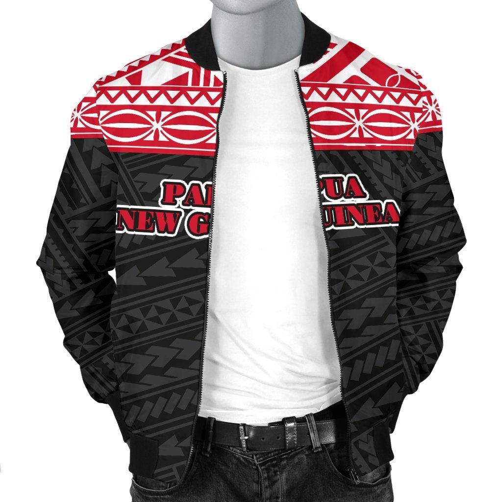 Papua New Guinea Men's Bomber Jacket - Polynesian Style - Polynesian Pride