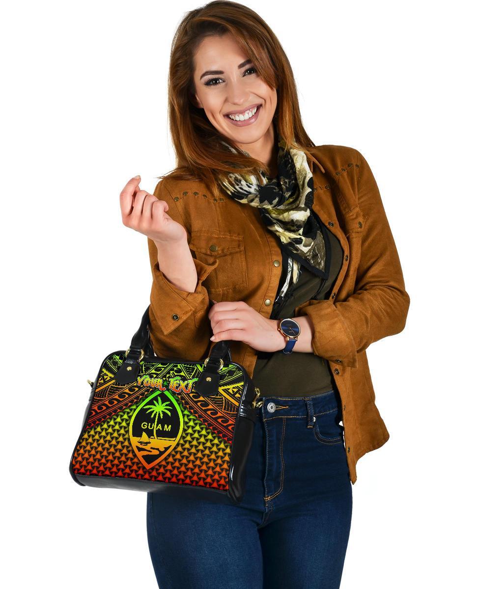 Polynesian Guam Personalised Shoulder Handbag - Reggae Vintage Polynesian Patterns - Polynesian Pride