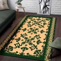 hawaiiHooded Area Rug - Hawaiian Quilt Turtle Dance Sea Pattern - Polynesian Pride