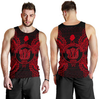 Niue Polynesian Men Tank Top Map Red - Polynesian Pride