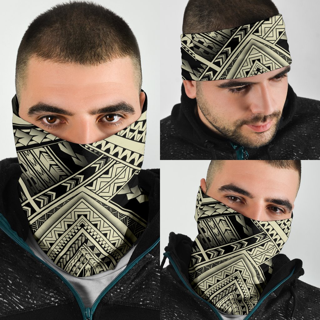 Polynesian Tattoo Beige Unisex Bandana - Polynesian Pride