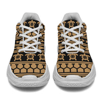 Polynesian tattoo tribal Gold Chunky Sneakers - Polynesian Pride