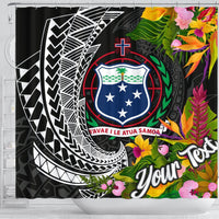 Samoa Shower Curtains - Custom Personalised Seal Spiral Polynesian Patterns - Polynesian Pride