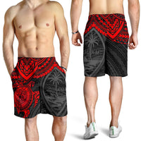 Guam Polynesian Men's Shorts - Red Turtle - Polynesian Pride