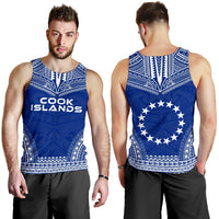 Cook Islands Men's Tank Top - Polynesian Chief Flag Version - Polynesian Pride
