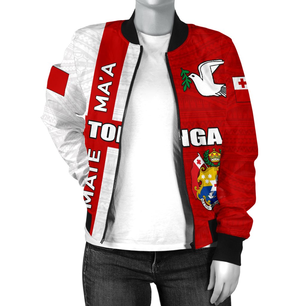 Tonga Rugby Women Bomber Jacket Mate Ma'a - Polynesian Pride